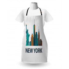 Simple New York Text Landmarks Apron