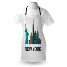 Simple New York Text Landmarks Apron