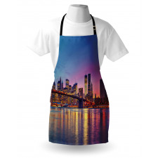 Manhattan Vivid Dusk Skyline Apron