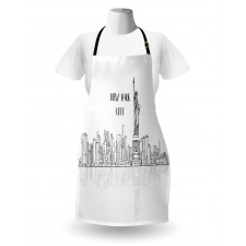 Outline Cityscape New York City Apron