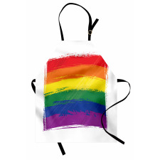 Watercolor Rainbow Flag Love Apron