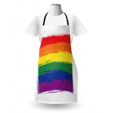 Watercolor Rainbow Flag Love Apron