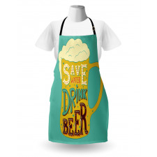 Foamy Beer Glasses Words Apron