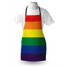 Simplistic Design LGBT Flag Apron