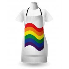 Waving Gay Flag Illustration Apron