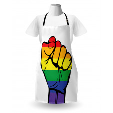 Gay Rights Rainbow Fist LQBT Apron