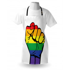 Gay Rights Rainbow Fist LQBT Apron