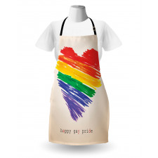 Happy Gay Pride Rainbow Heart Apron