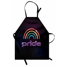 Neon Lamb Look Rainbow Lines Apron