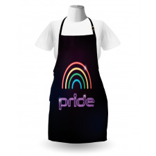 Neon Lamb Look Rainbow Lines Apron