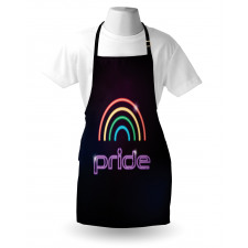 Neon Lamb Look Rainbow Lines Apron