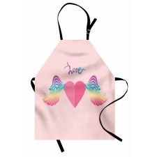 Love Heart Rainbow Wings Apron