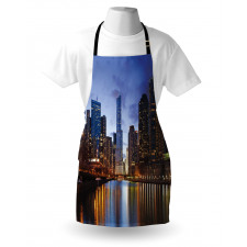 Chicago Riverside at Night Apron