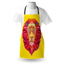 Geometric Lion Face Apron