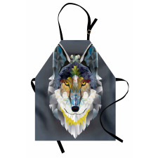 Wolf Coyote Portrait Art Apron