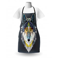 Wolf Coyote Portrait Art Apron