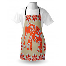 Orange Flower Blossoms Apron