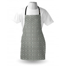 Floral Hatched Motifs Apron