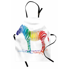 Zebra Rainbow Colors Apron