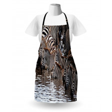 Zebra Wildebeest Herd Apron