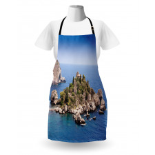 Taormina Beach Rocky Island Apron