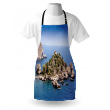 Taormina Beach Rocky Island Apron