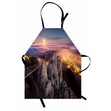 Full Moon Sunset Alps Apron