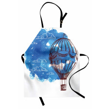 Bon Voyage Sky Cloud Balloon Apron