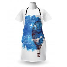 Bon Voyage Sky Cloud Balloon Apron