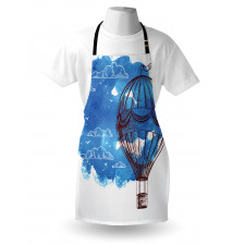 Bon Voyage Sky Cloud Balloon Apron