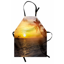 Palm Tree Island Sunset Apron