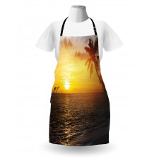 Palm Tree Island Sunset Apron