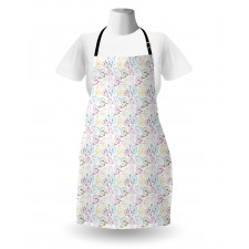 Colorful Retro Bike Pattern Apron