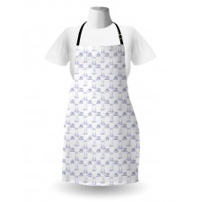 Ships and Waves Maritime Art Apron