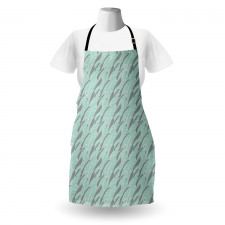 Hand Drawn Feathers Hippie Apron