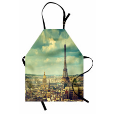 Gökyüzü Mutfak Önlüğü Retro Paris Temalı