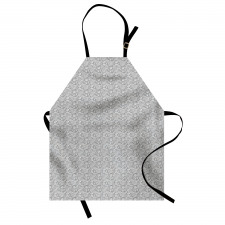 Vintage Greyscale Roses Art Apron