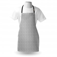 Vintage Greyscale Roses Art Apron