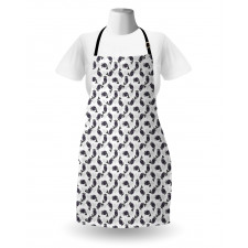 Sketchy Pattern Blueberry Apron