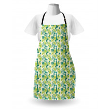 Hibiscus and Banana Leaves Apron