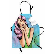 Girl Sleeping Retro Pop Art Apron