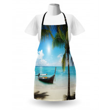 Small Boat Sunny Ocean Apron