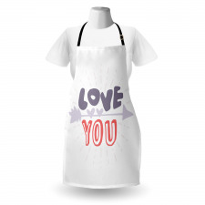 Valentines Day Theme Words Apron