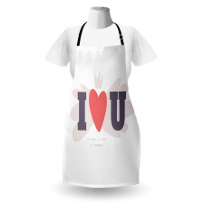 I Heart You Simple Pictogram Apron