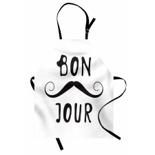 Manly Mustache and Bonjour Apron