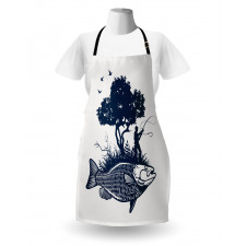 Man on Fish Island Apron