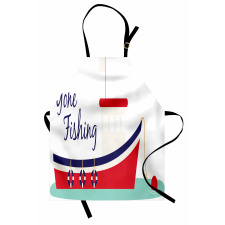 Cartoon Fishing Boat Apron