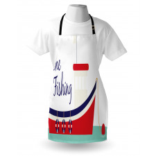 Cartoon Fishing Boat Apron