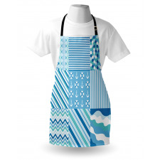 Zigzags Wavy Anchor Apron