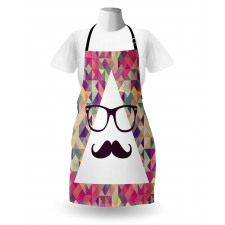 Hipster Mustache Glasses Apron